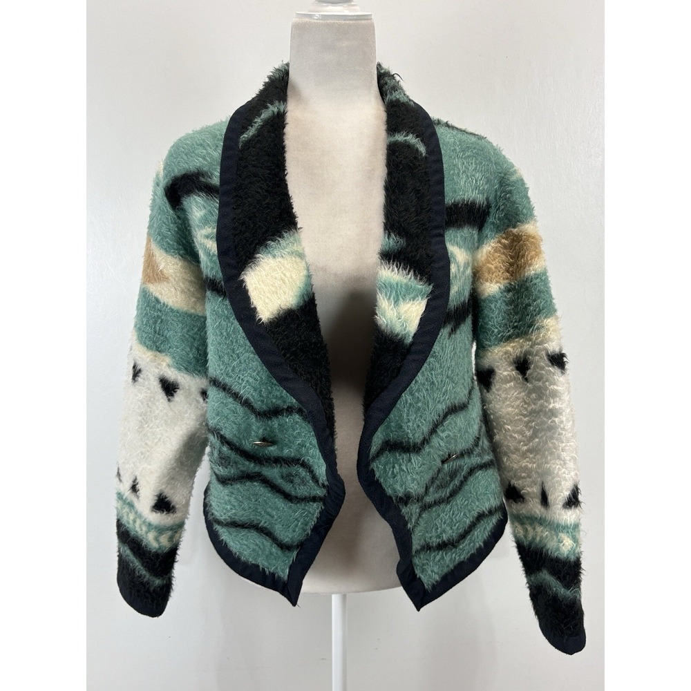 Together West Blanket Jacket Sz X-Large Women's Aztec Southwestern Open  Fuzzy